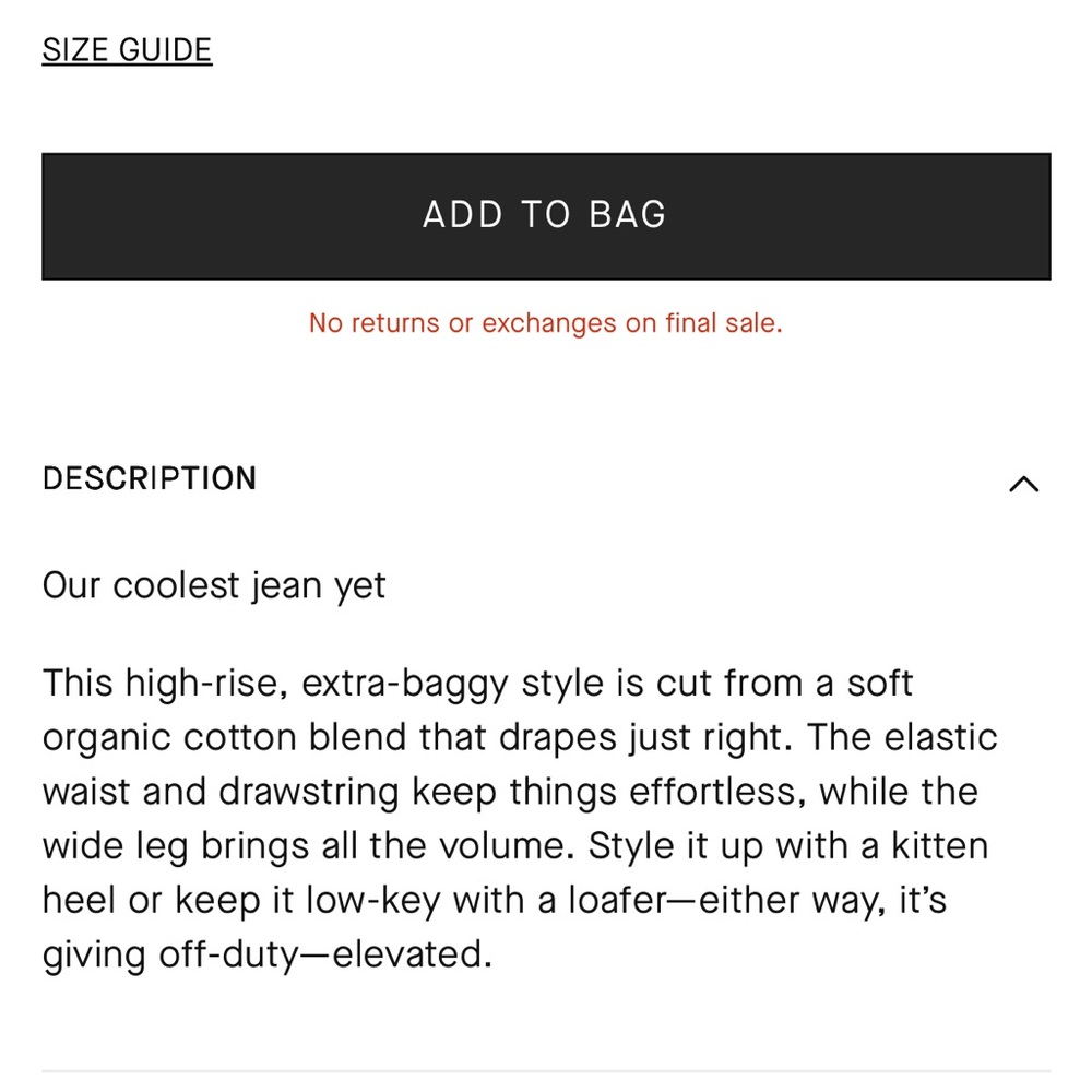 Everlane - Baggy Drawstring Jeans - Picture 4 of 9